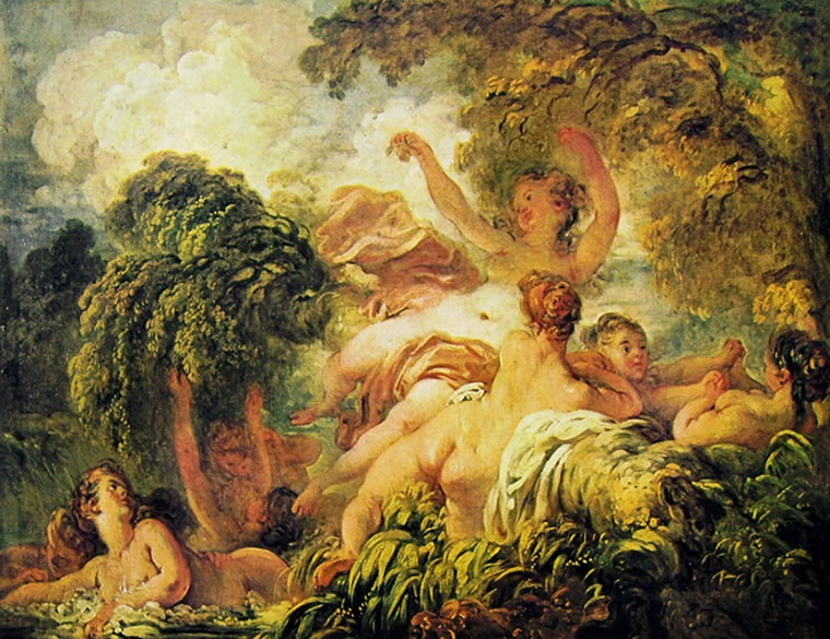 Jean-Honoré Fragonard: Bagnanti (Louvre)