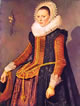 4 Frans Hals - Donna con la destra su un seggiolone e grande catena alla vita