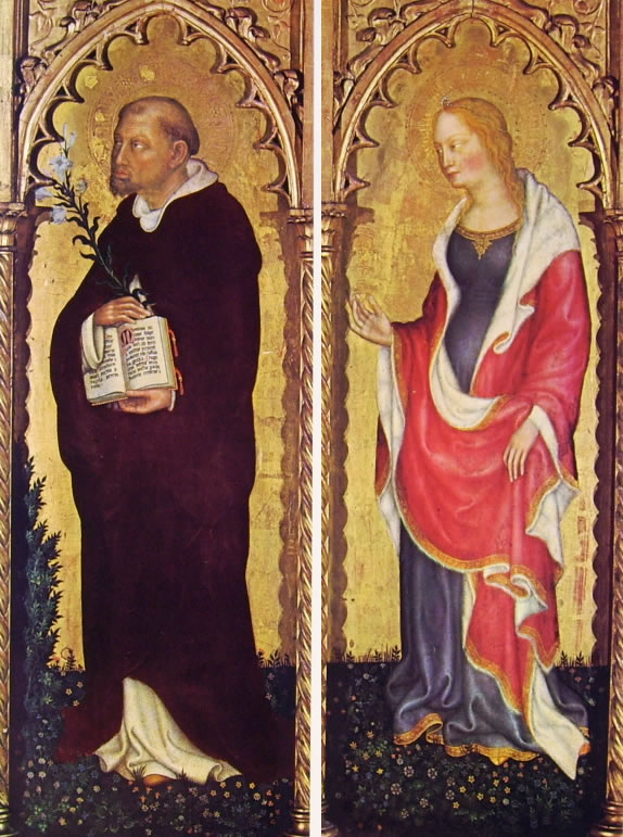 Gentile da Fabriano: Polittico di Valle Romita - I santi Domenico e Maria Maddalena