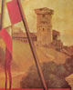 22 Giorgione - Pala di Castelfranco - Particolare dello sfondo paesaggistico di sinistra