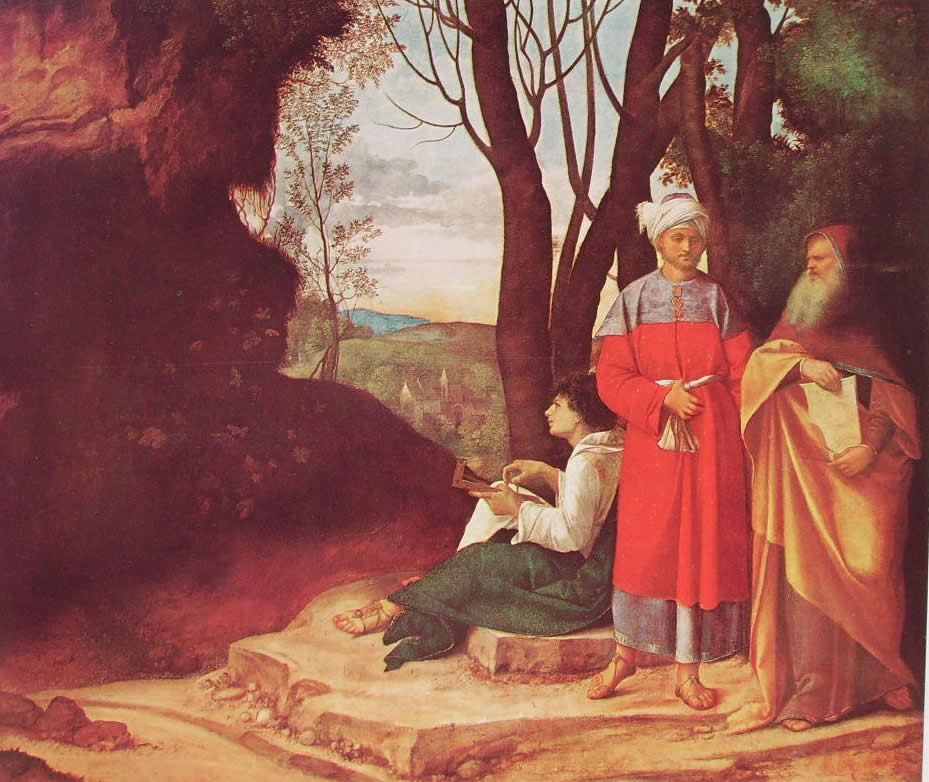 Giorgione: I tre filosofi (Vienna), cm. 144,5 Kunsthistorisches Museum, Vienna