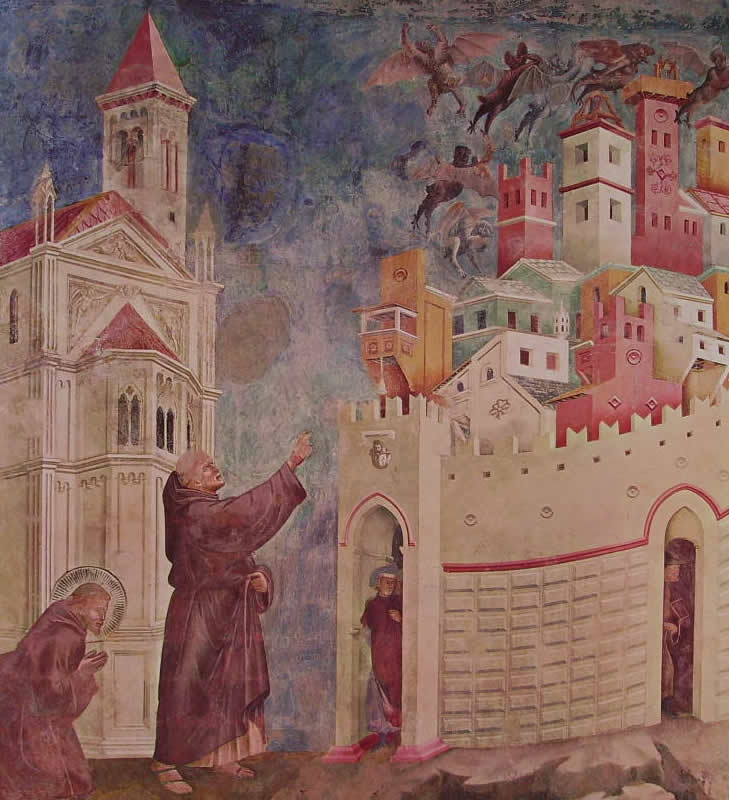 Giotto: La scacciata dei diavoli da Arezzo (Assisi)