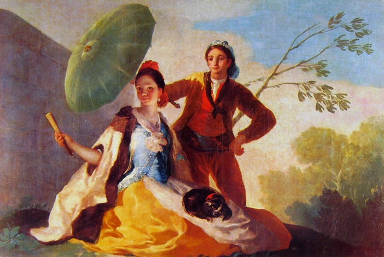 Goya: Cartoni per gli arazzi reali - L'ombrellino