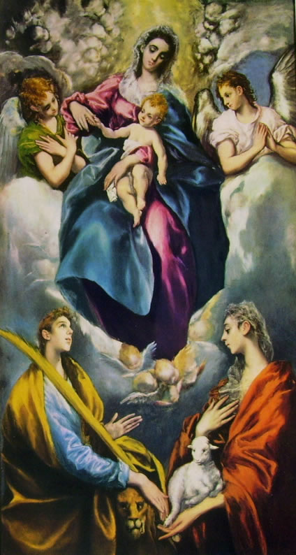 El Greco: Madonna con il Bambino e le sante Martina e Agnese