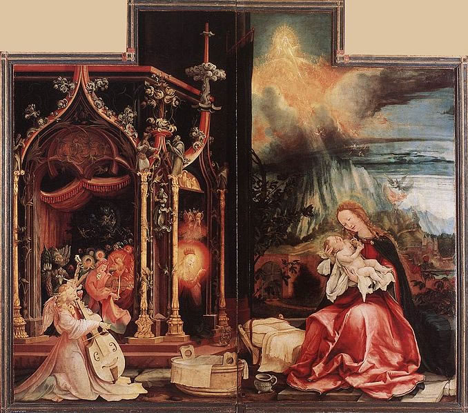 Matthias Grünewald: Altare di Isenheim - Allegoria della Natività