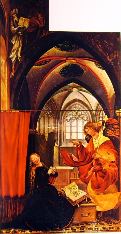 Matthias Grünewald: Altare di Isenheim - L'Annunciazione