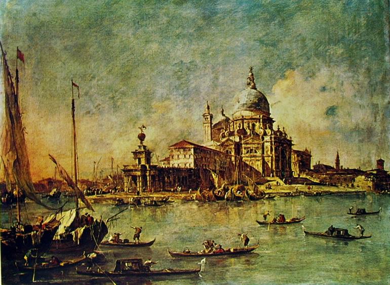 Francesco Guardi: La punta della dogana verso la chiesa della salute