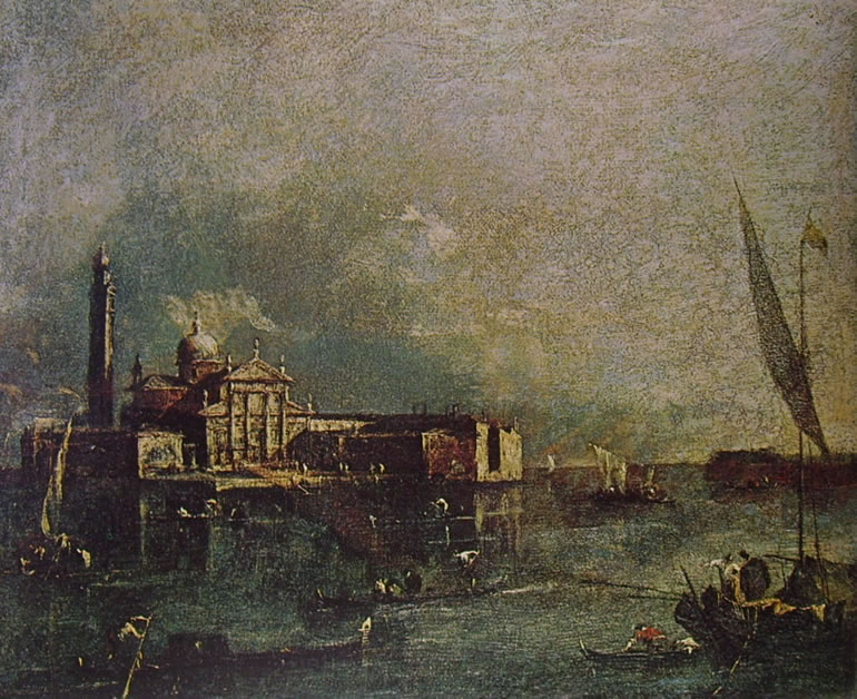 Francesco Guardi: Il bacino di San Marco verso l'isola di San Giorgio Maggiore e la Giudecca