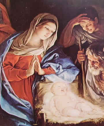 Particolare della Madonna con Bambino dell'Adorazione dei pastori