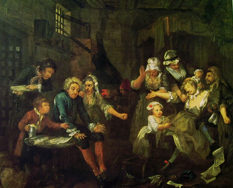 William Hogarth: La carriera del libertino - La prigione