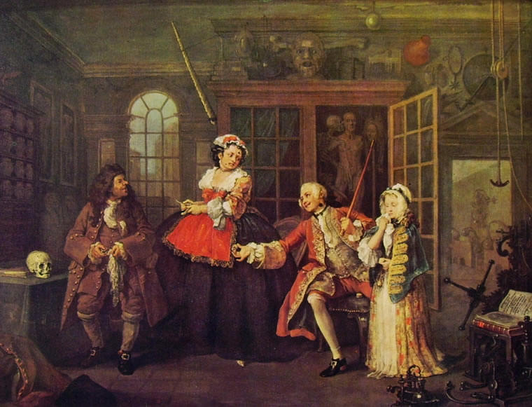 William Hogarth: Il matrimonio alla moda - Dal ciarlatano