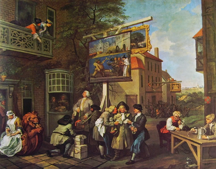 William Hogarth: La campagna elettorale - L'opera di convinzione