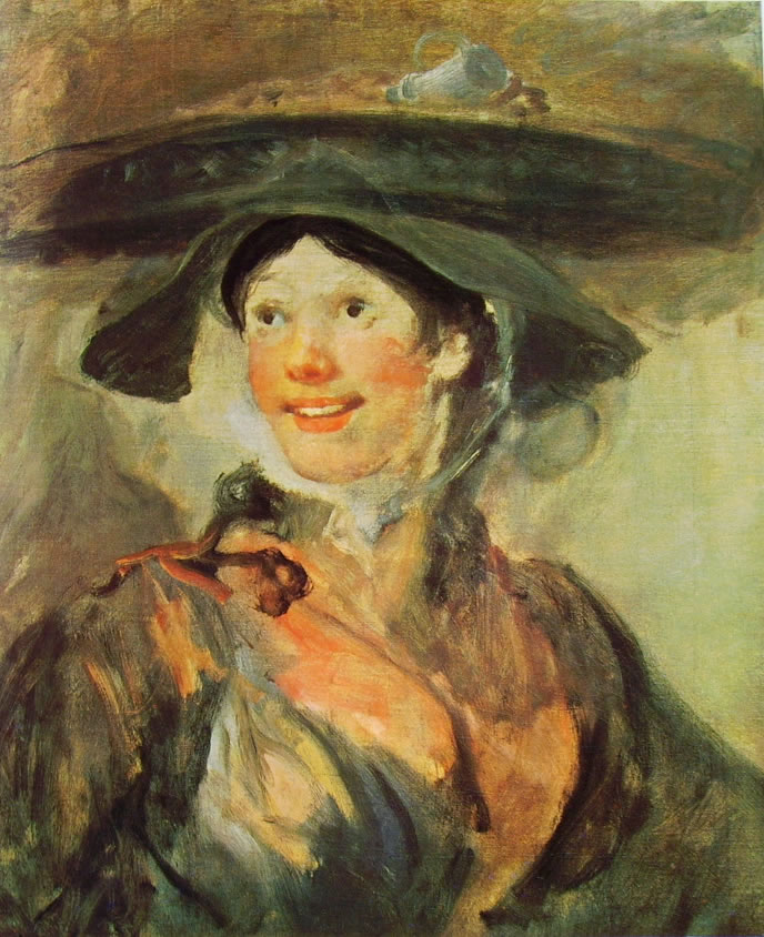 William Hogarth: Ragazza con cesto sul capo