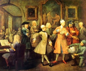 Il ciclo de “La carriera del libertino”, tutti cm. 62,5 x 75, Soane’s Museum, Londra.