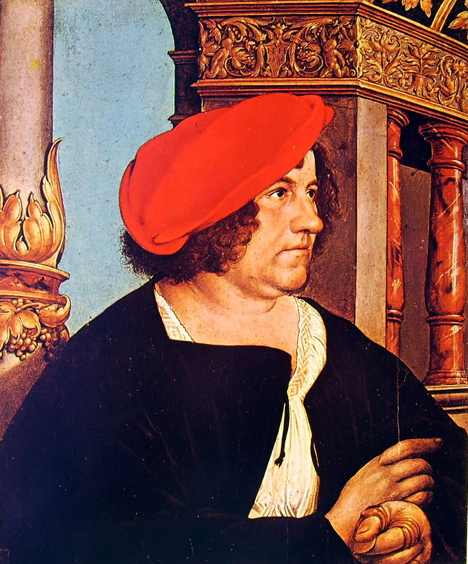 Hans Holbein il Giovane: Dittico dei coniugi Meyer Il borgomastro Jakob Meyer Hasen