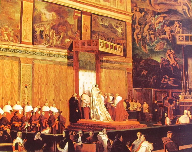Jean-Auguste-Dominique Ingres: Interno della cappella Sistina