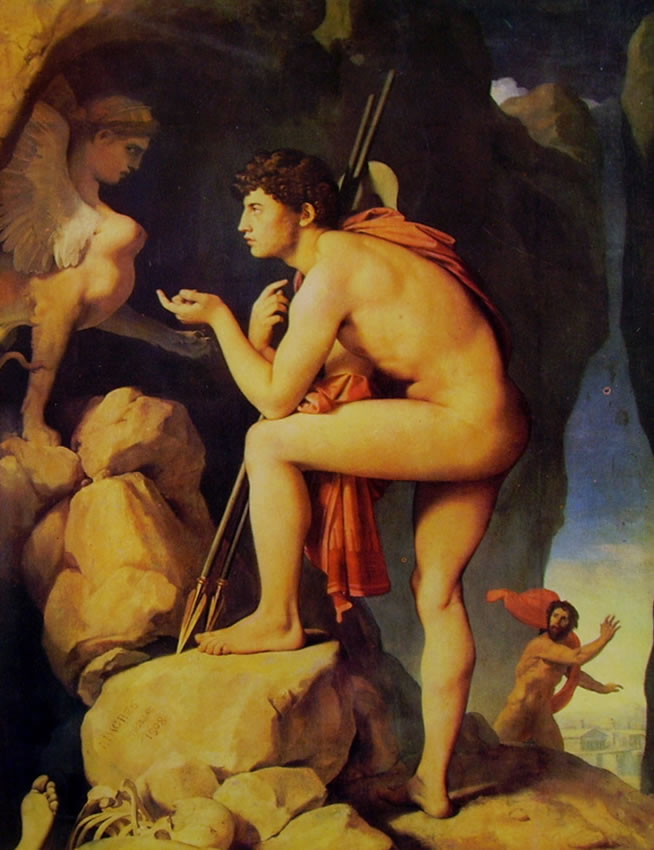 Jean-Auguste-Dominique Ingres: Edipo e la Sfinge (Louvre)