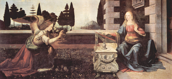 Leonardo da Vinci: L'annunciazione (Uffizi)