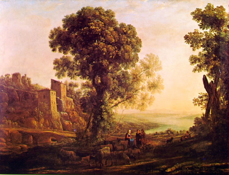 Lorrain (Claude Gellée): Paesaggio con Pastori