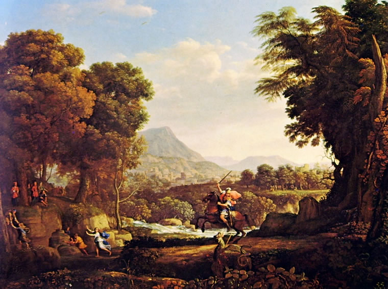 Lorrain (Claude Gellée): Paesaggio con San Giorgio