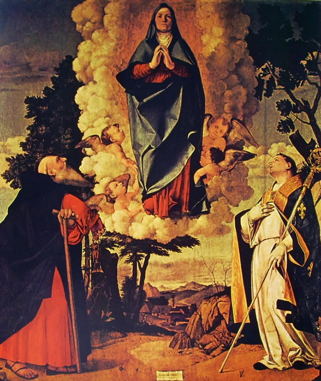 Lorenzo Lotto: Assunzione della Vergine con i santi Antonio Abate e Ludovico da Tolosa