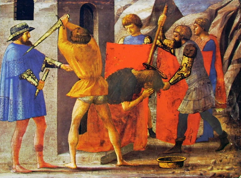 Masaccio: Polittico di Pisa: Il martirio del Battista (Berlino)