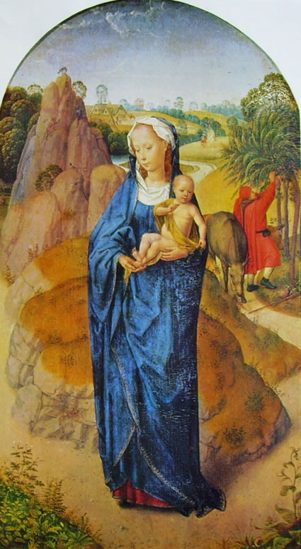 Hans Memling: La Madonna col Bambino in un paesaggio