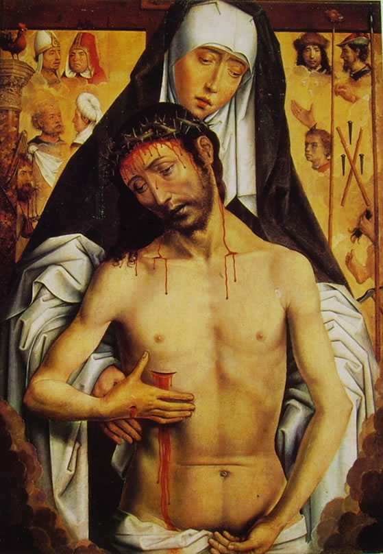 Hans Memling: Maria che sorregge il Cristo morto (Granada)