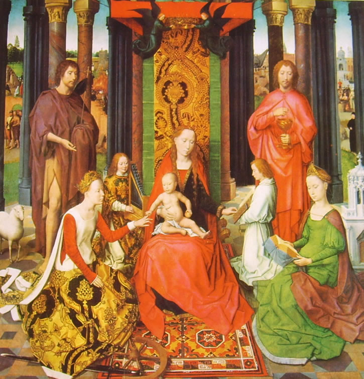 Madonna col Bambino in trono (Brugge) di Hans Memling