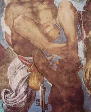 Michelangelo - L'avaro (fig. 41) "Il Giudizio Universale"