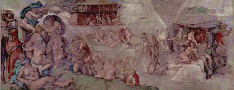 Volta della Cappella Sistina, Diluvio Universale, anno 1508 (9), 280 x 570 Vaticano