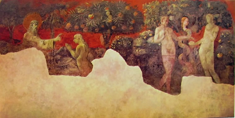 Paolo Uccello: Creazione di Eva e peccato originale