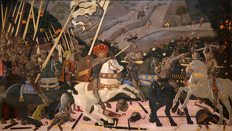 Paolo Uccello: Battaglia di San Romano - Niccolò da Tolentino alla testa dei fiorentini