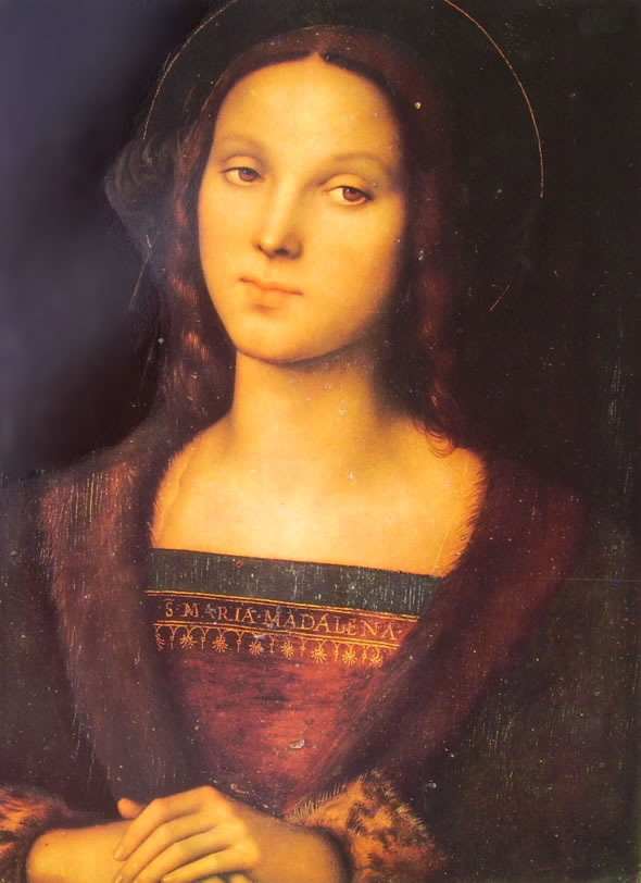 Pietro Perugino: La Maddalena, cm. 47 x 34, Palazzo Pitti, Firenze.