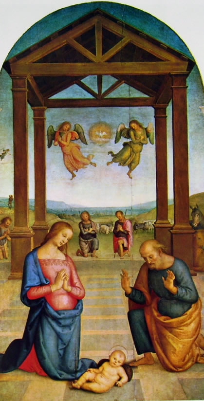 Pietro Perugino: Polittico di Sant'Agostino - Il presepio