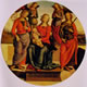 9 perugino - madonna col bambino in trono fra due angeli e le sante rosa e caterina