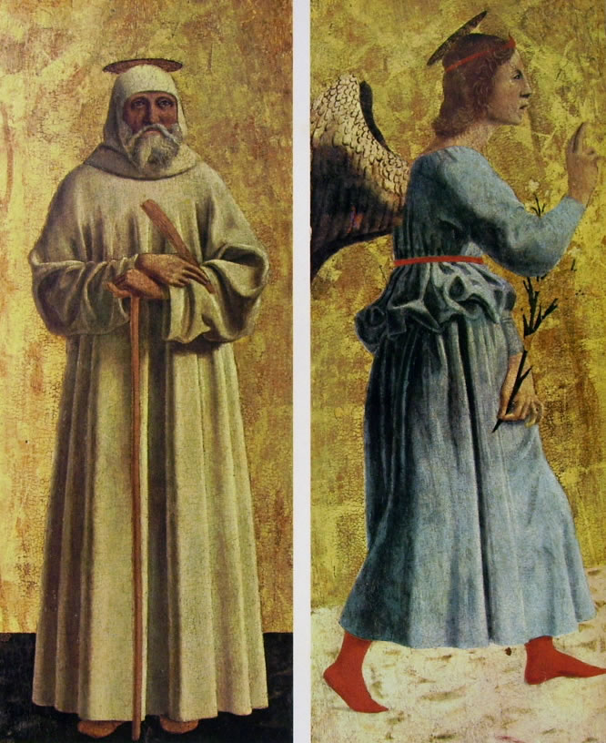 Piero della Francesca: San Benedetto da Norcia ed Angelo annunziante