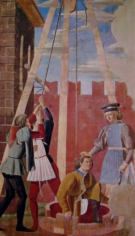 Piero della Francesca - Storie della vera Croce: Il Supplizio dell'ebreo