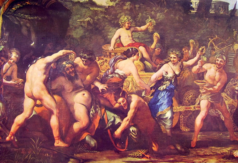 Pietro da Cortona: Particolare del Trionfo di Bacco