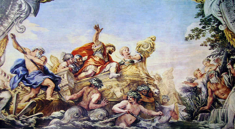Pietro da Cortona: Enea giunge alle foci del Tevere