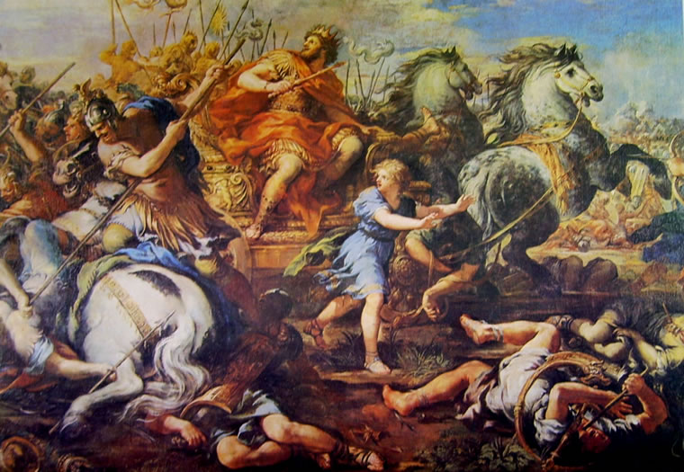 Pietro da Cortona: Particolare della Vittoria di Alessandro su Dario