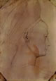 10 Pisanello - Testa di donna in profilo verso destra