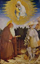 29 Pisanello - Apparizione della madonna ai Santi