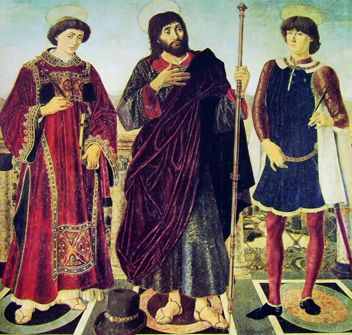 Antonio del Pollaiolo: I santi Vincenzo Giacomo e Eustachio