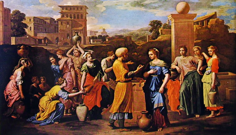 Nicolas Poussin: Rebecca al pozzo