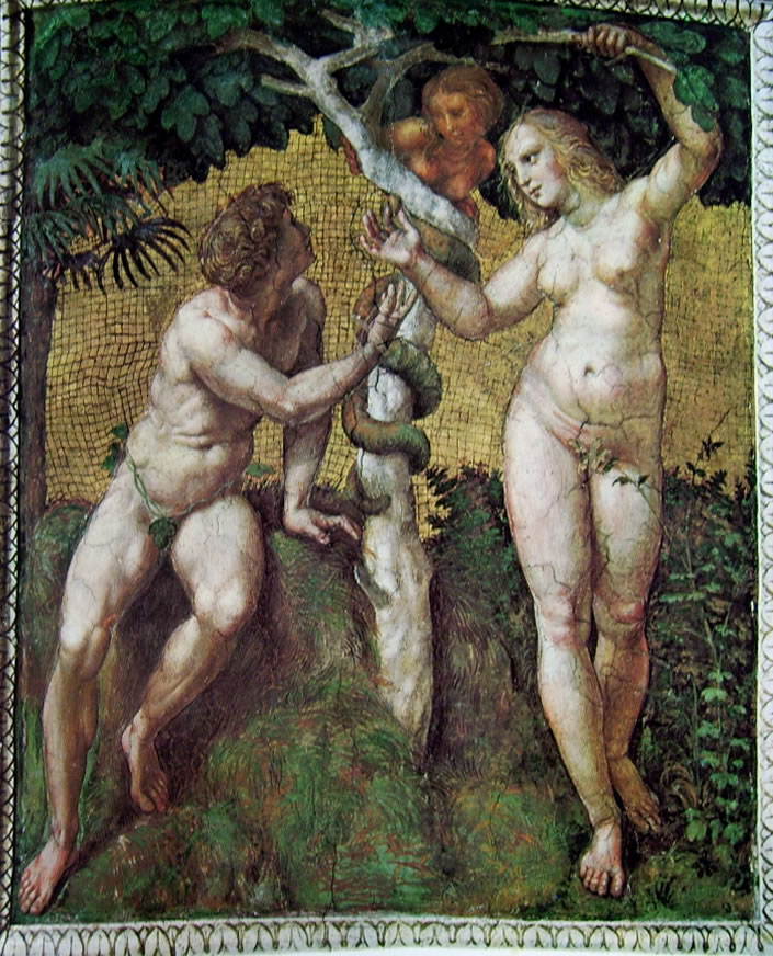 Raffaello Sanzio: Stanza della Segnatura - Adamo ed Eva