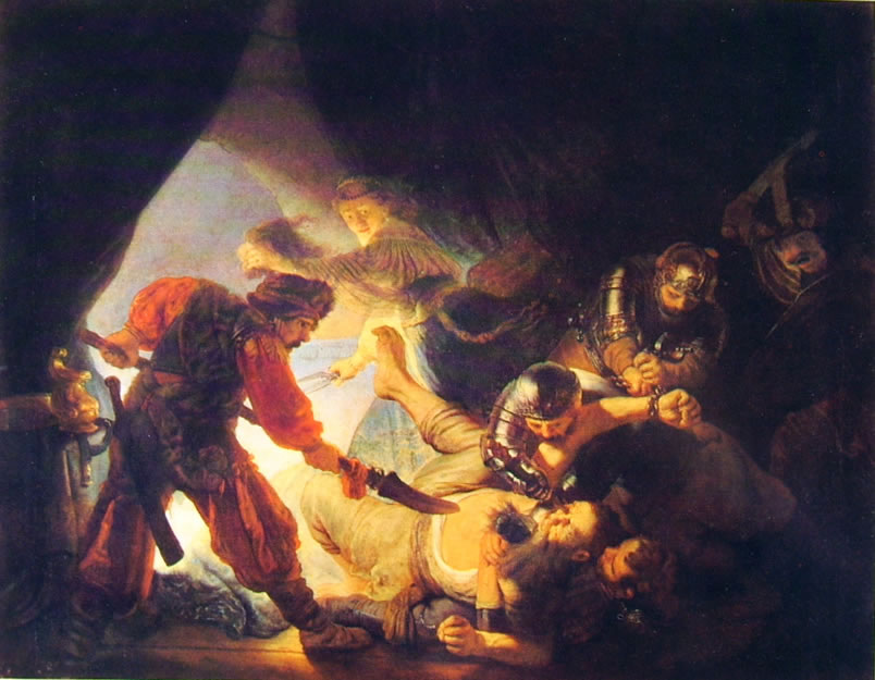 Rembrandt Harmenszoon Van Rijn: Sansone accecato dai filistei