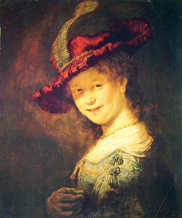 Rembrandt Harmenszoon Van Rijn: Ritratto di Saskia ridente