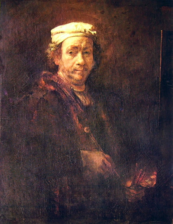 Rembrandt Harmenszoon Van Rijn: Autoritratto al cavalletto