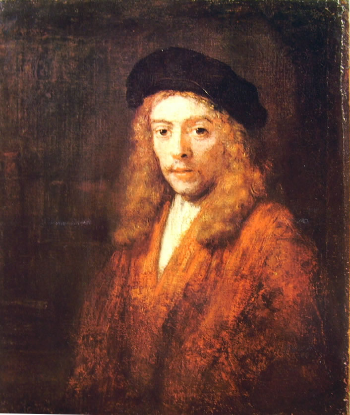 Rembrandt Harmenszoon Van Rijn: Ritratto di Tito con grande berretto
